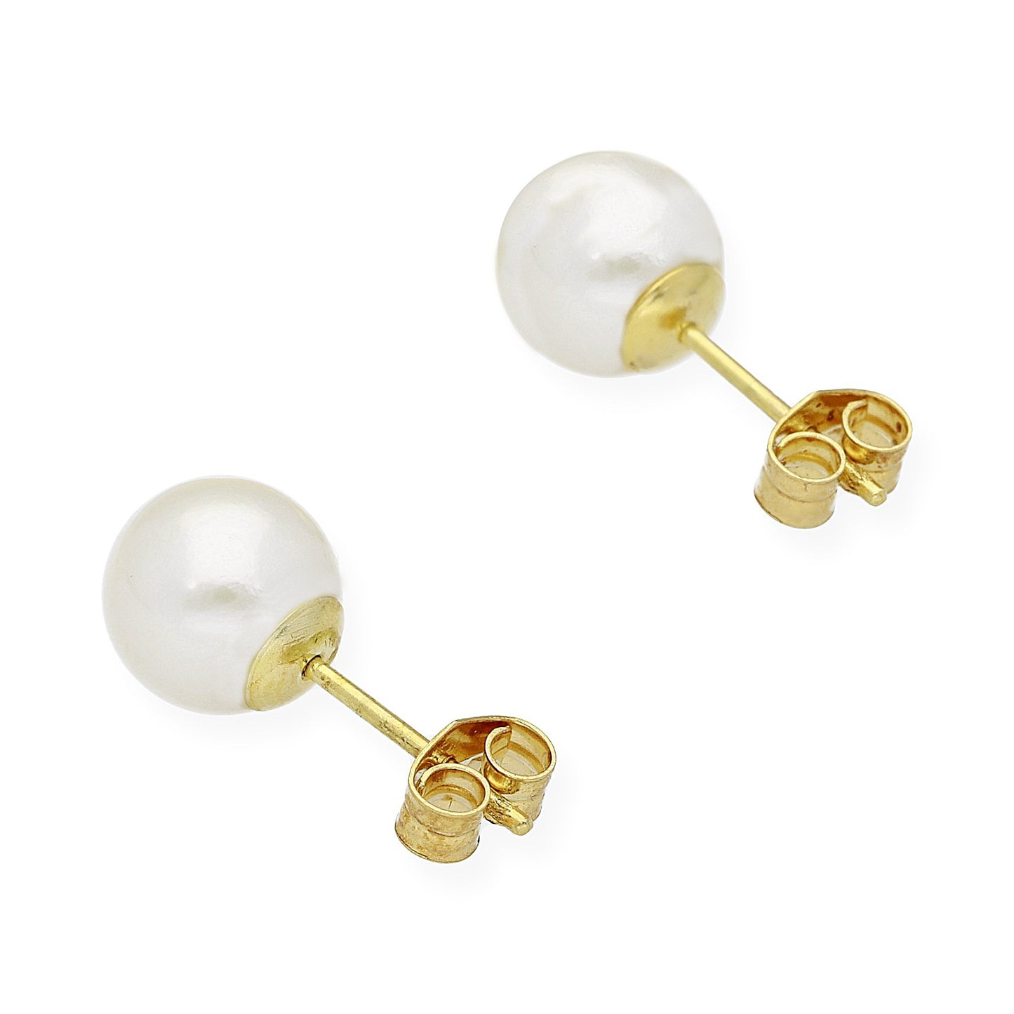 Pendientes de Perlas Cultivadas Akoya y Oro de Ley