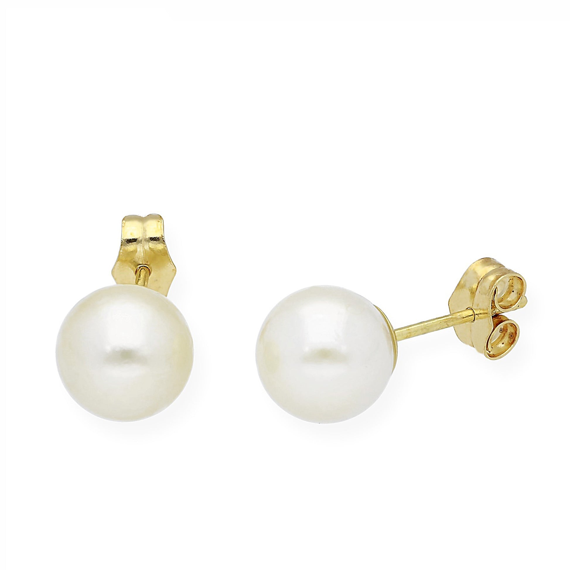 Pendientes de Perlas Cultivadas Akoya y Oro de Ley