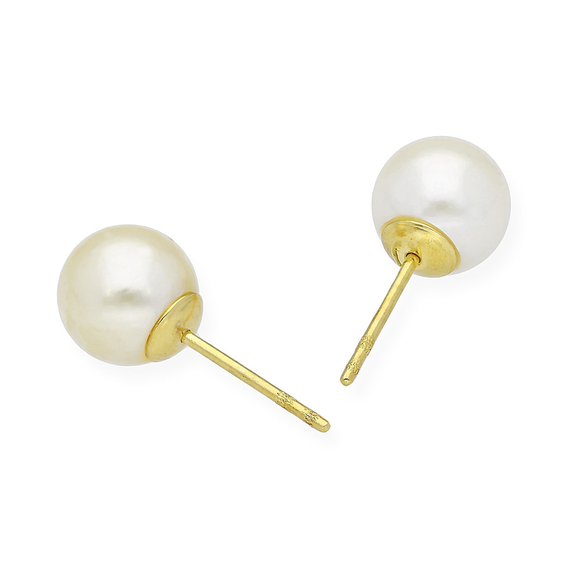 Pendientes de Perlas Cultivadas Akoya y Oro de Ley