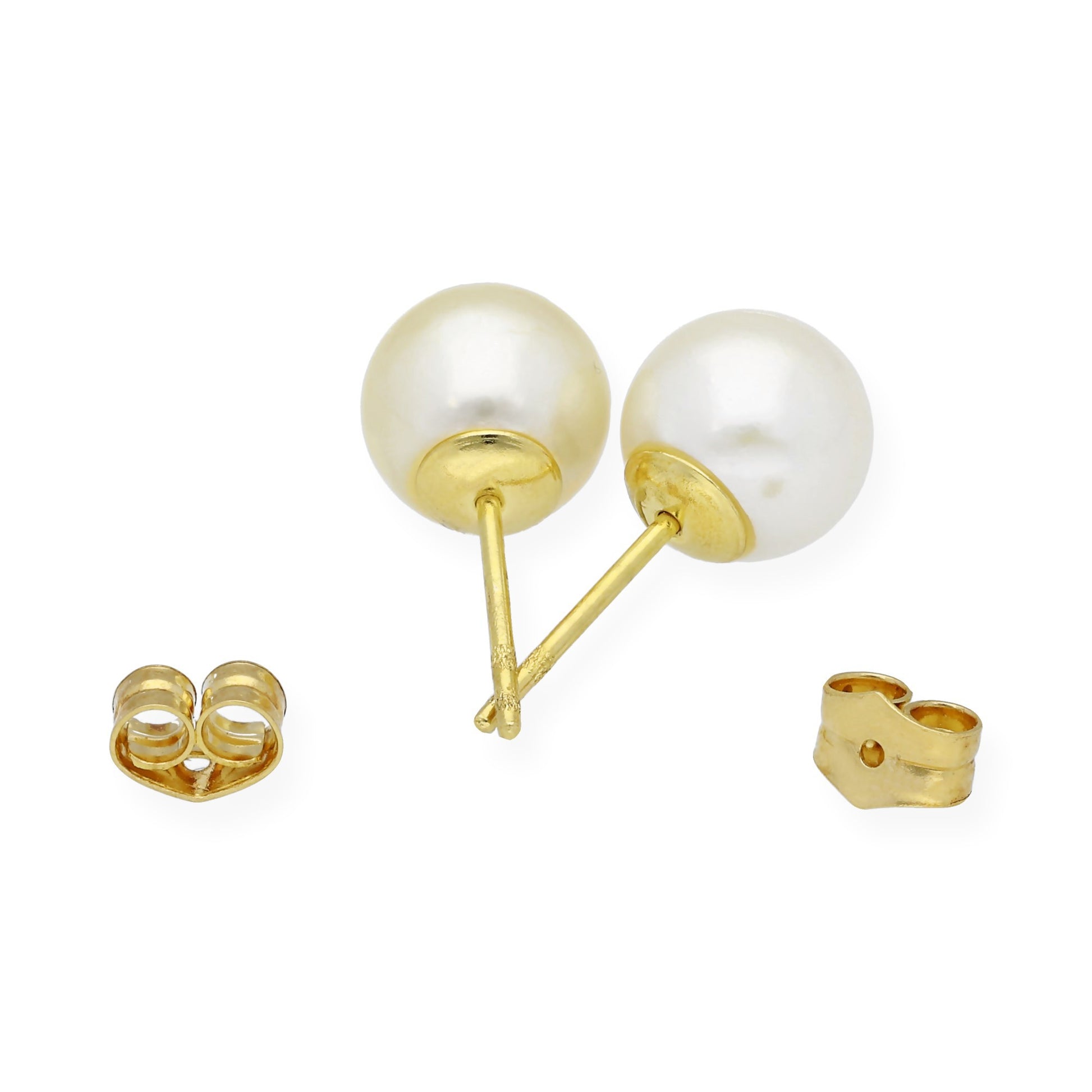 Pendientes de Perlas Cultivadas Akoya y Oro de Ley