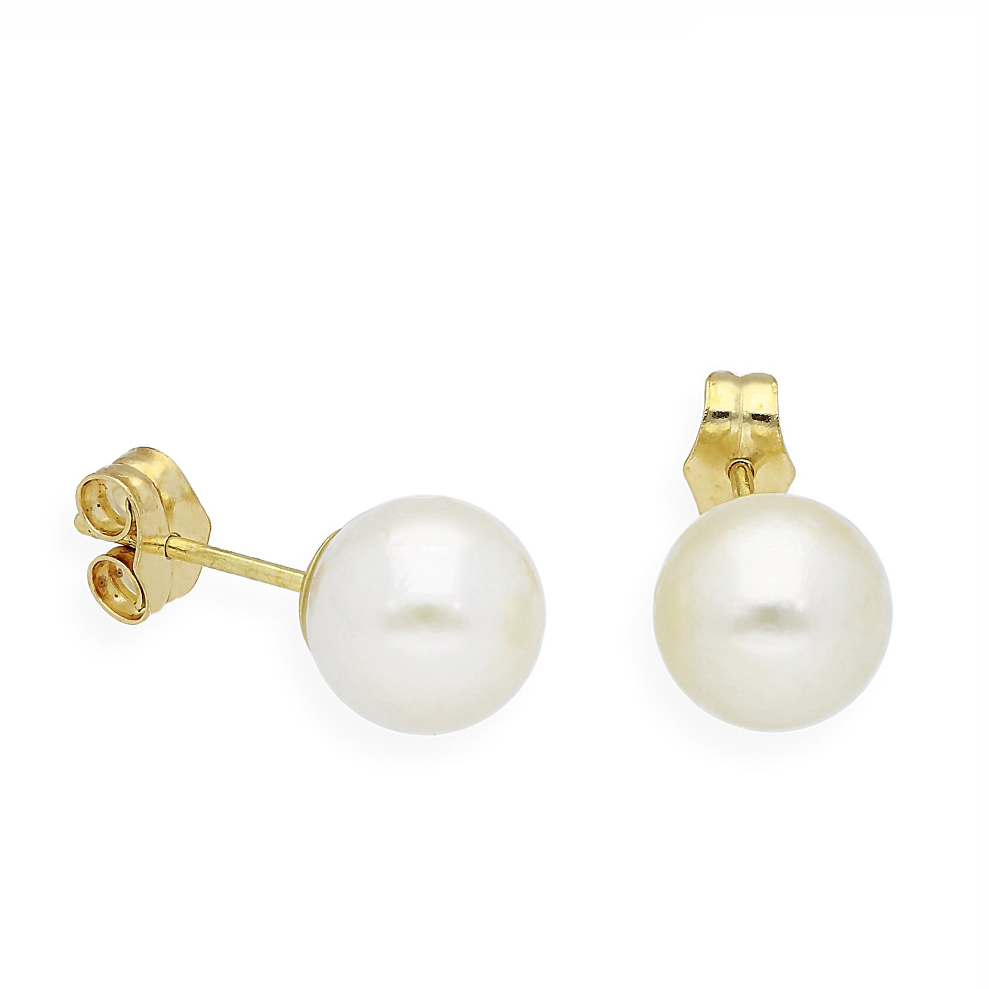 Pendientes de Perlas Cultivadas Akoya y Oro de Ley