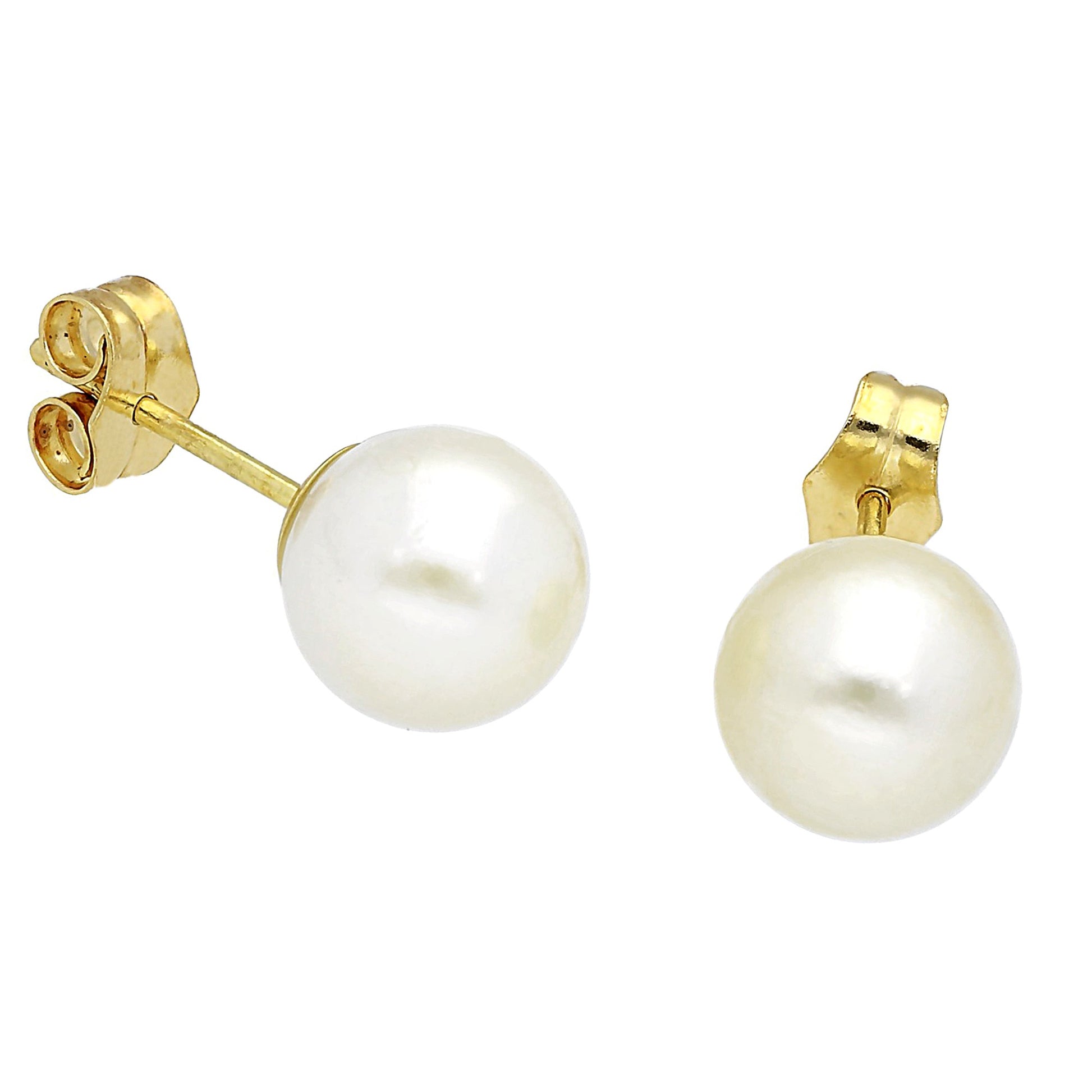 Pendientes de Perlas Cultivadas Akoya y Oro de Ley