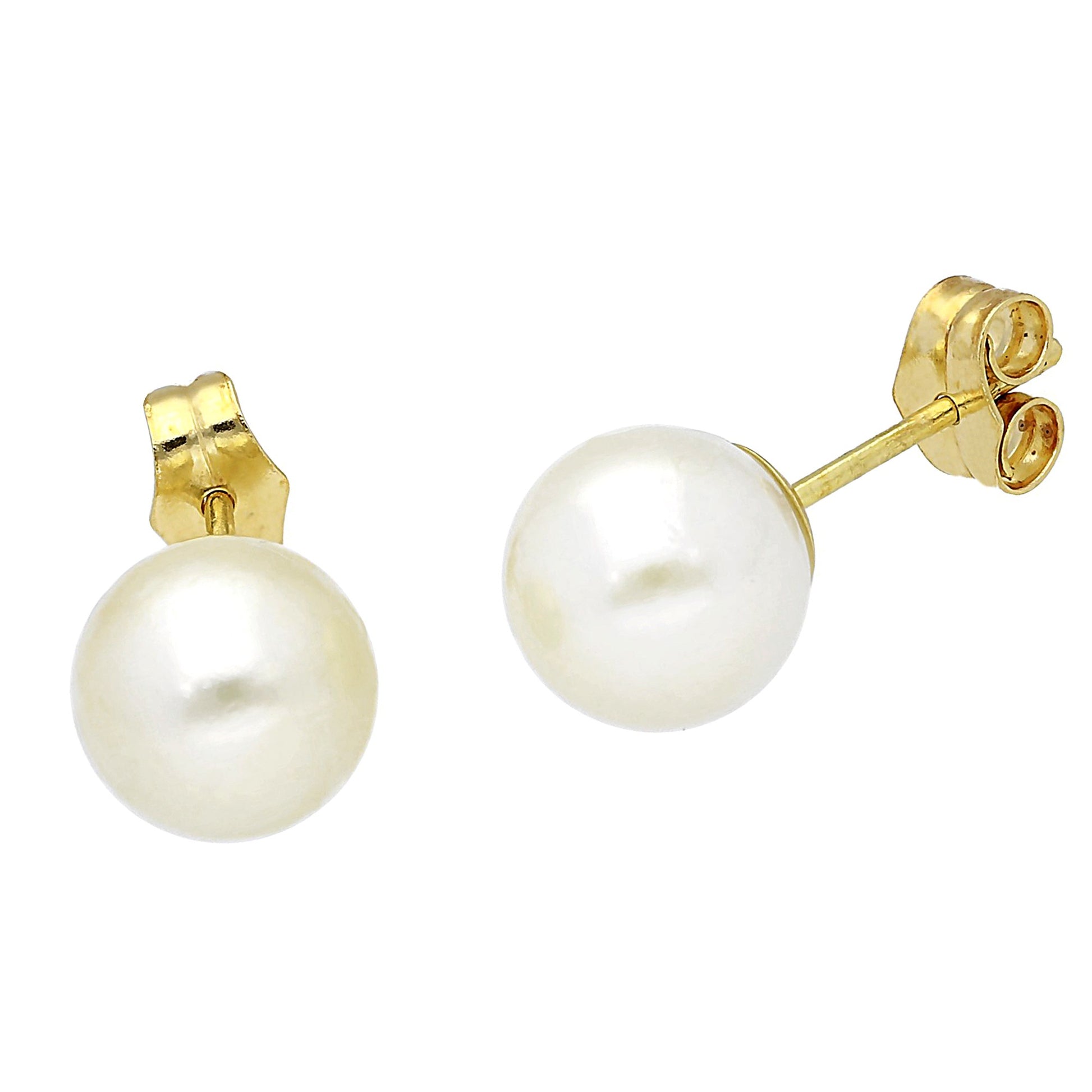 Pendientes de Perlas Cultivadas Akoya y Oro de Ley