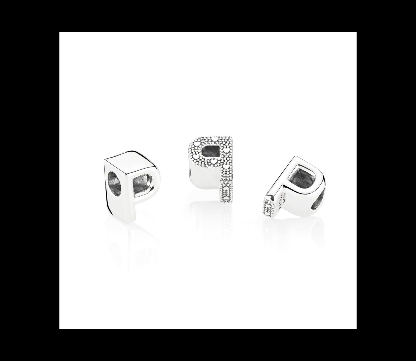Charm Pandora en plata de ley Letra P 797470