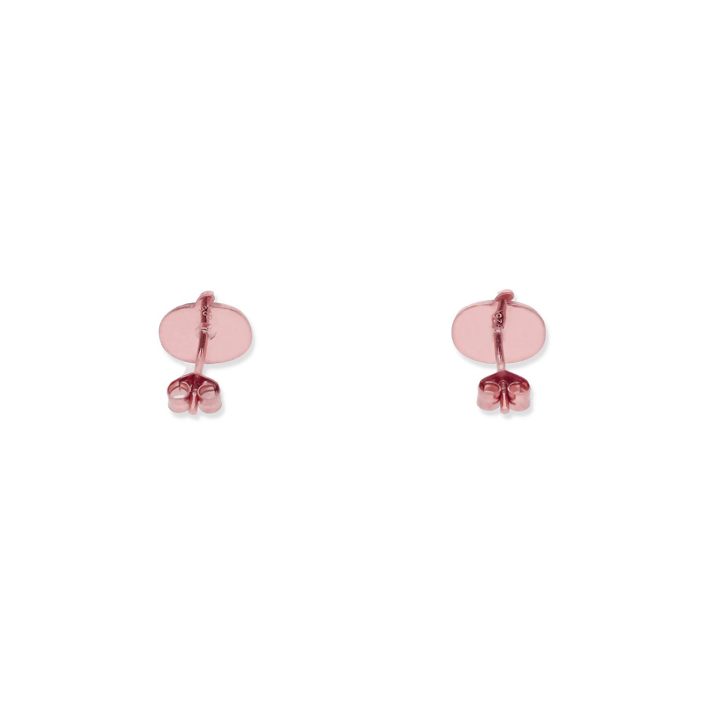 Pendientes Calabaza en Plata 925 y Baño Oro Rosa 18k