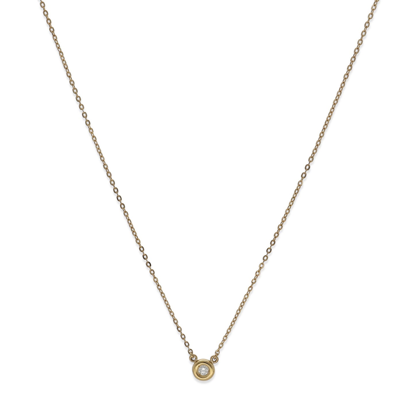 Collar con Colgante Eclat en Oro 18K con Diamante en Chatón