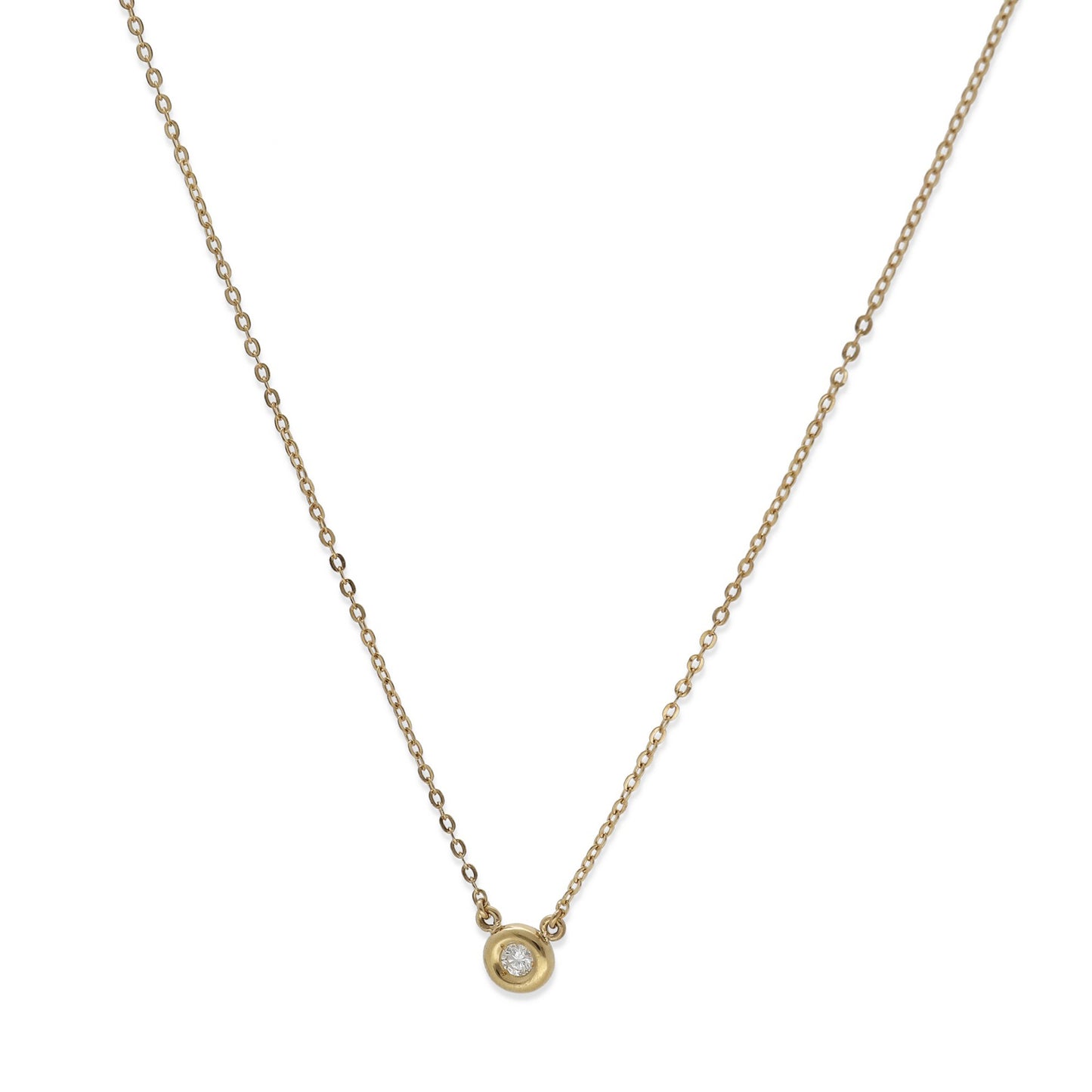 Collar con Colgante Eclat en Oro 18K con Diamante en Chatón
