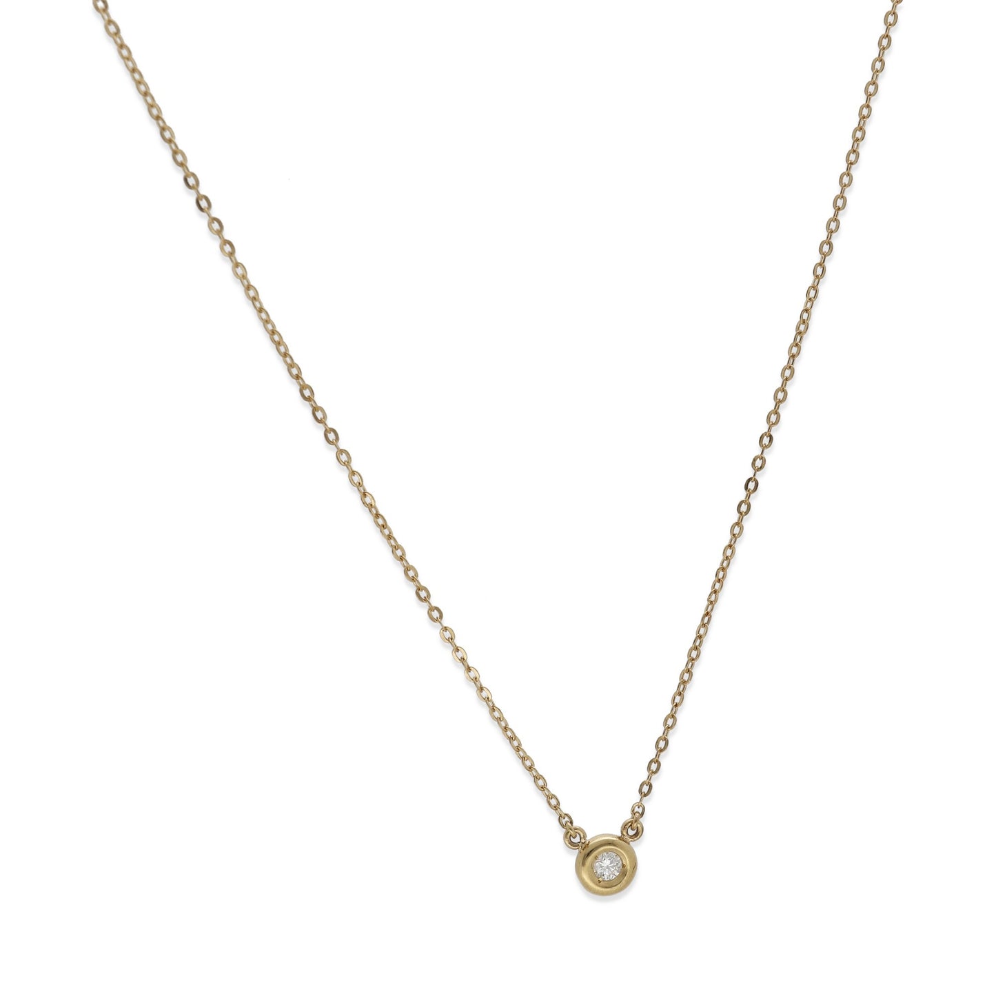 Collar con Colgante Eclat en Oro 18K con Diamante en Chatón