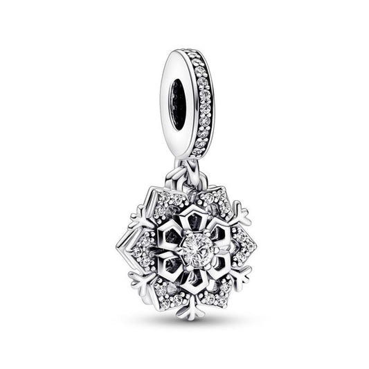 Charm Colgante Doble Copo de Nieve Brillante 792355C01