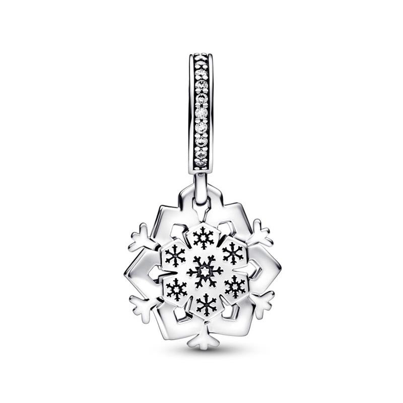 Charm Colgante Doble Copo de Nieve Brillante 792355C01