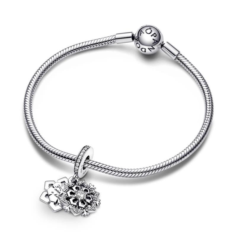 Charm Colgante Doble Copo de Nieve Brillante 792355C01