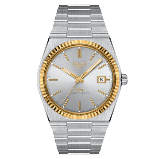 Reloj Tissot PRX Powermatic 80 Steel and 18K Gold Bezel T931.407.41.031.01