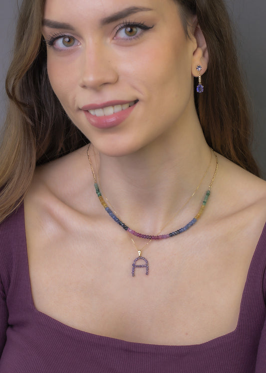 Gargantilla Cleopatra en Oro 18k y Turmalinas de Color