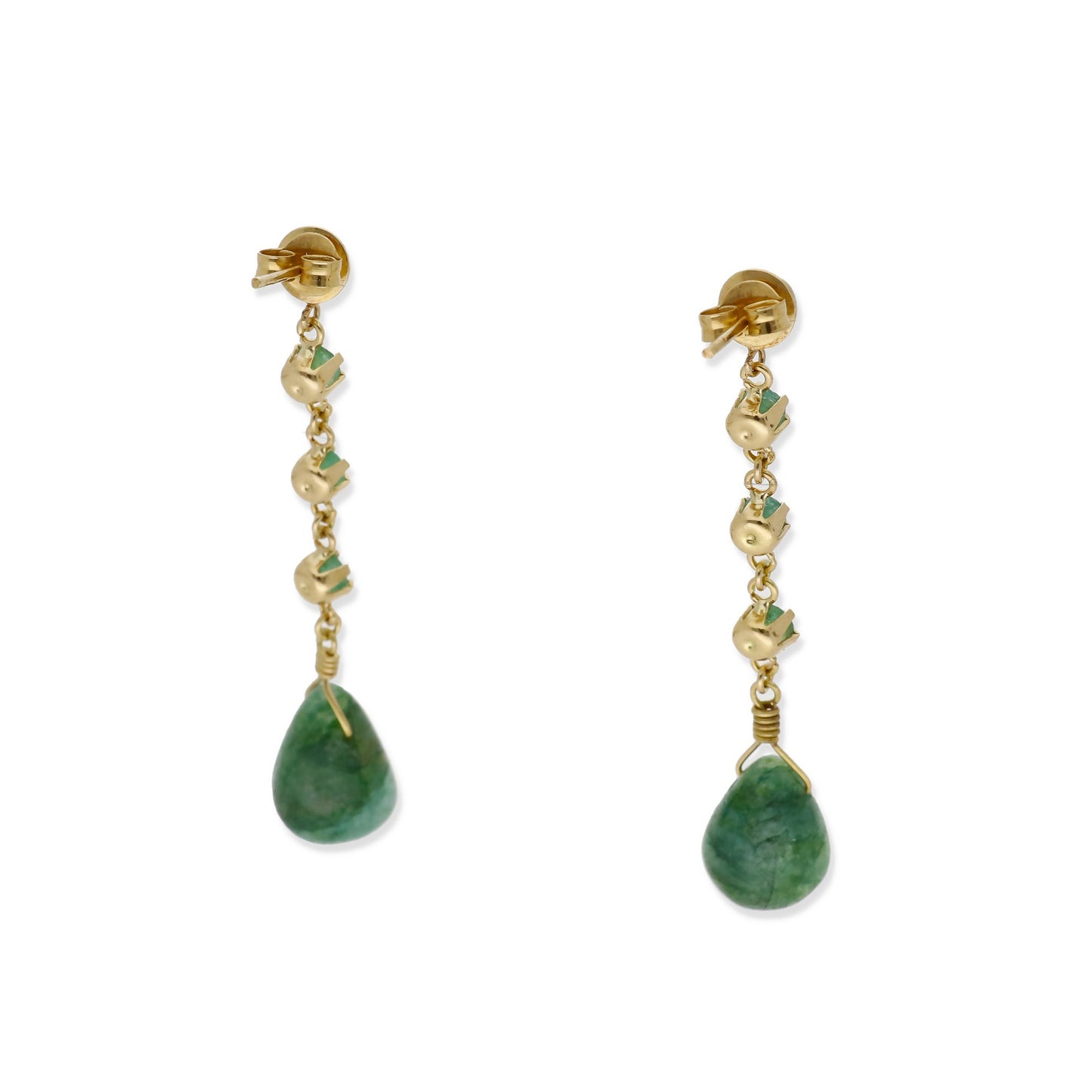 Pendientes de Oro con Esmeraldas