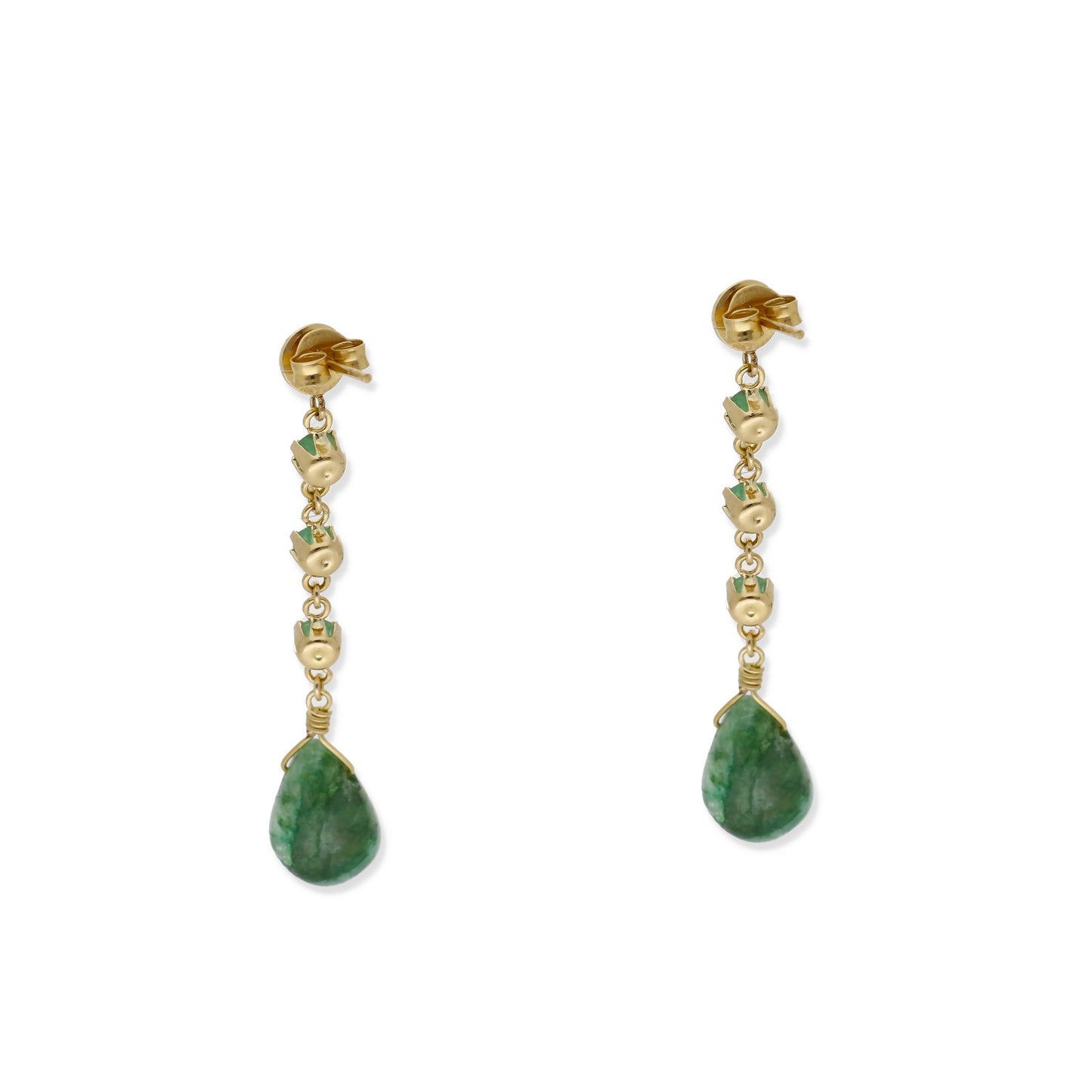 Pendientes de Oro con Esmeraldas
