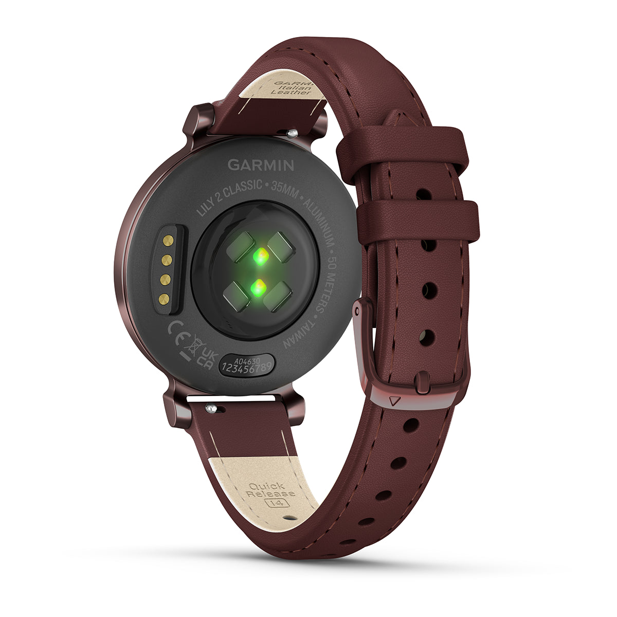 Reloj Garmin Lily 2 Classic Bronce Oscuro con Correa de Cuero Morada 010-02839-03