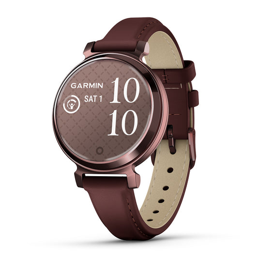 Reloj Garmin Lily 2 Classic Bronce Oscuro con Correa de Cuero Morada 010-02839-03