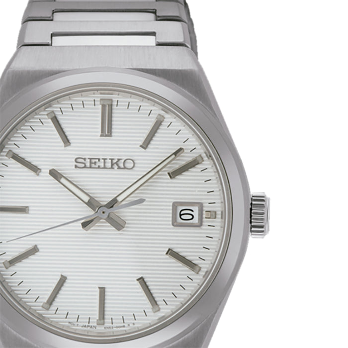 Reloj Seiko Neo Classic 3 Agujas C. Zafiro Blanco SUR553P1