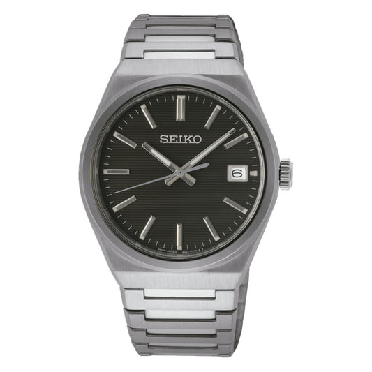 Reloj Seiko Neo Classic 3 Agujas C. Zafiro Negro SUR557P1