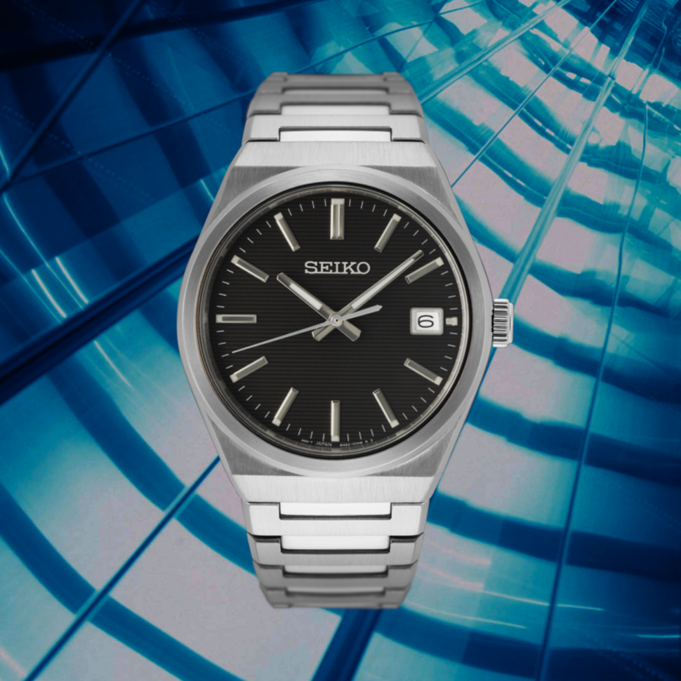 Reloj Seiko Neo Classic 3 Agujas C. Zafiro Negro SUR557P1
