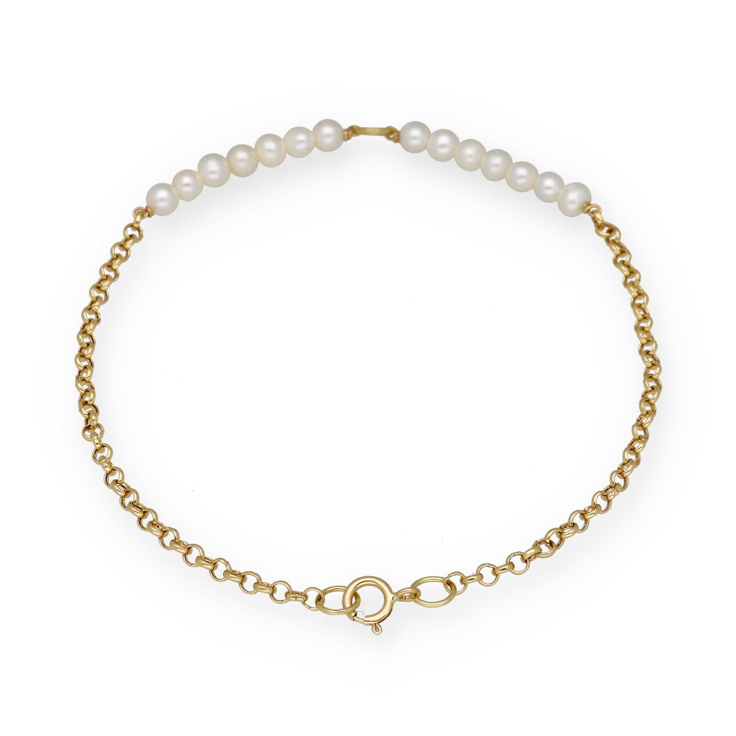 Pulsera Oro 18k con Perla Freshwaters Modelo Kai Especial Comunión