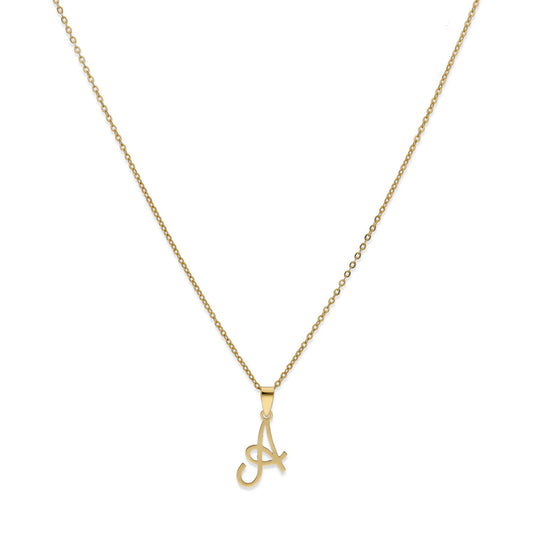Colgante Inicial Inglesa en Oro 18K Modelo Kate con Cadena
