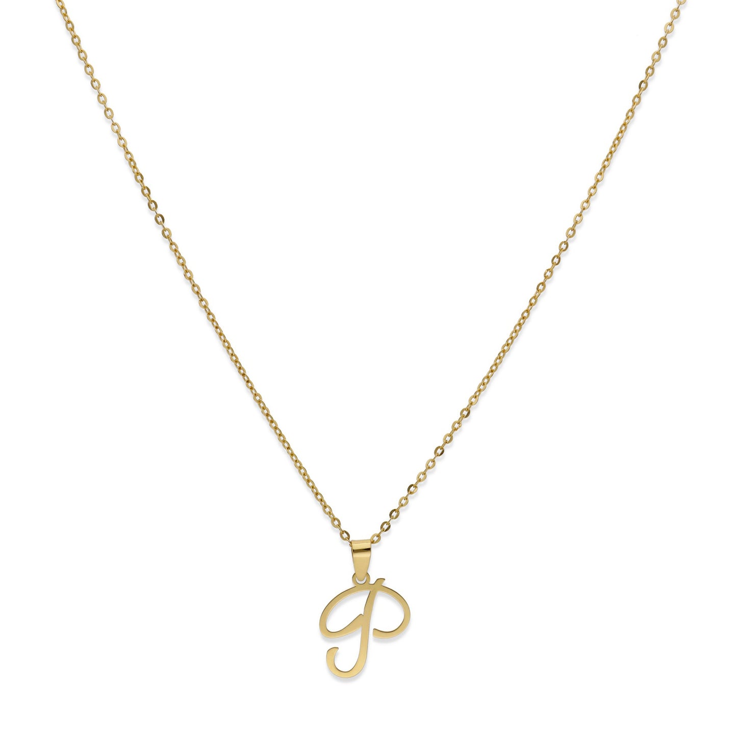 Colgante Inicial Inglesa en Oro 18K Modelo Kate con Cadena