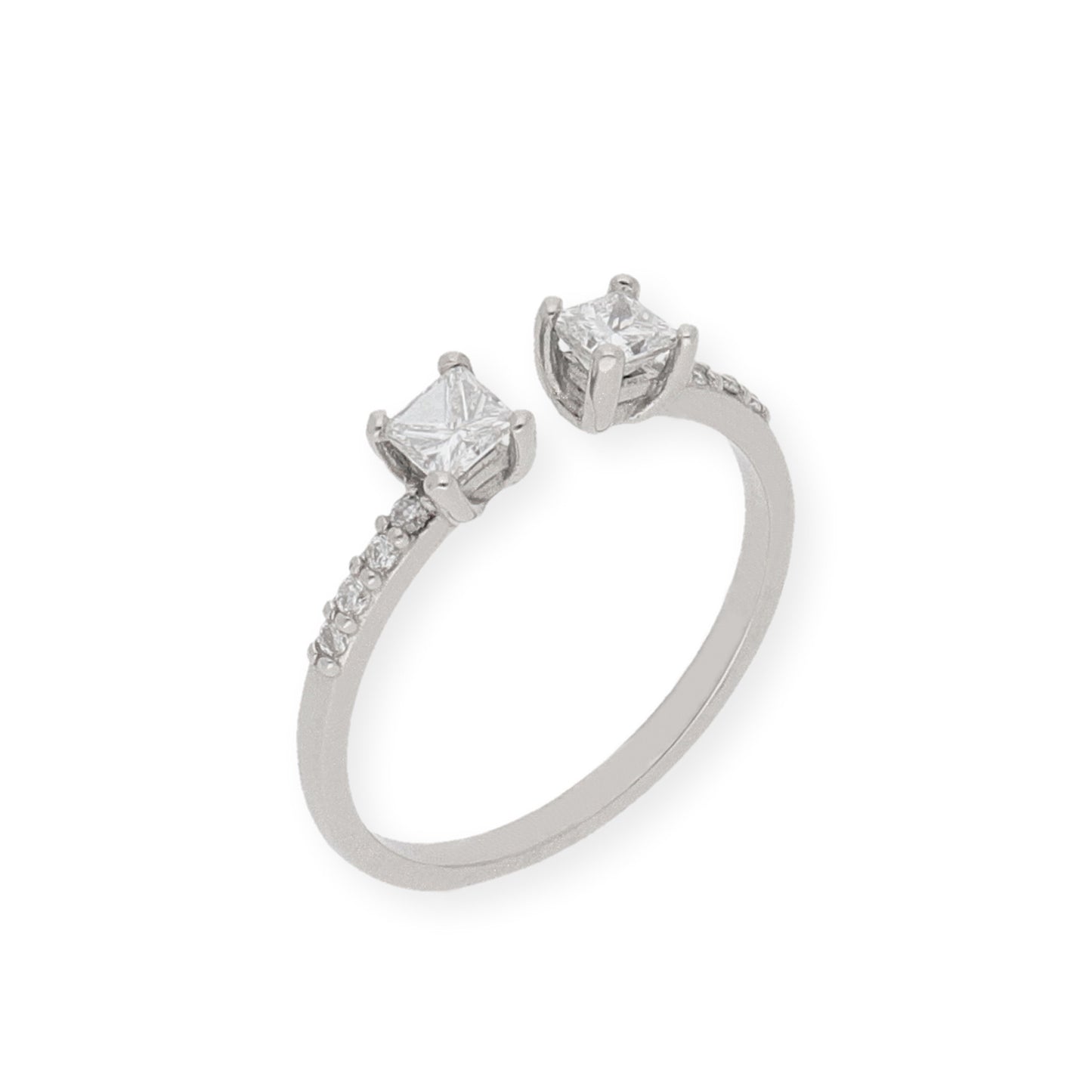 Anillo Uriel Oro Blanco 18k y Diamantes