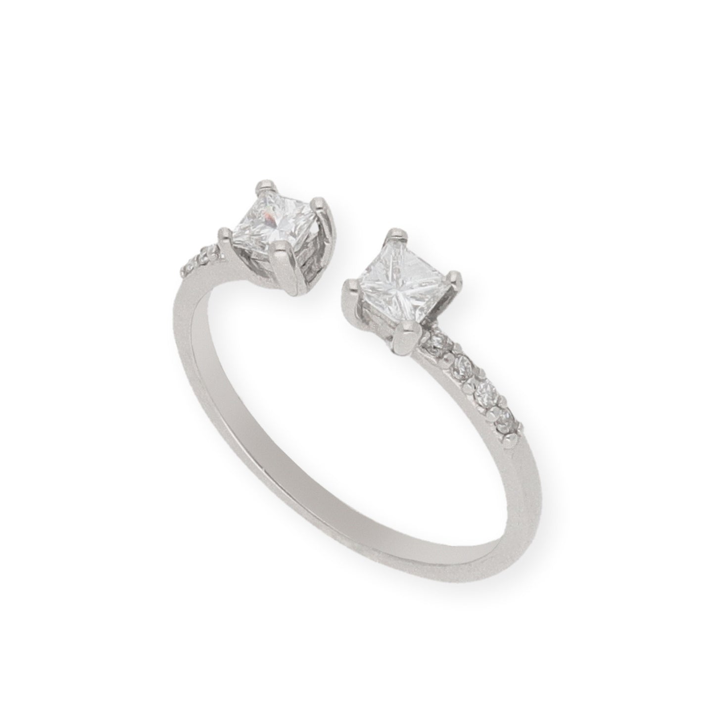 Anillo Uriel Oro Blanco 18k y Diamantes