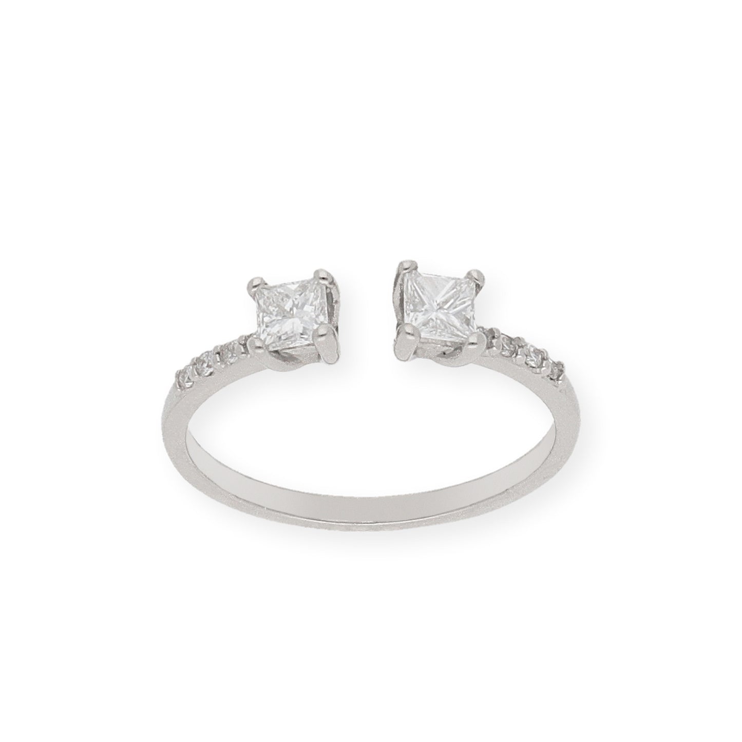 Anillo Uriel Oro Blanco 18k y Diamantes