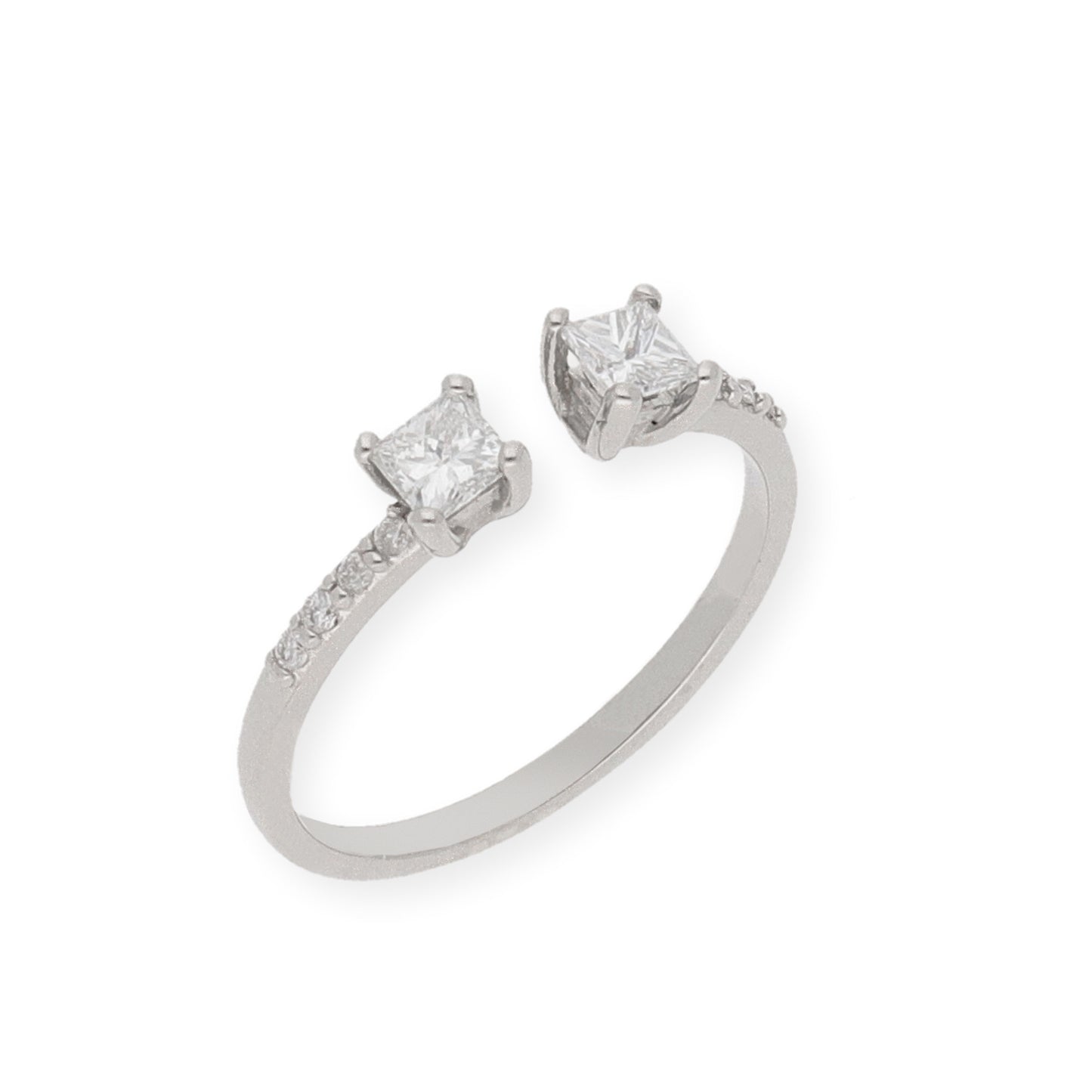Anillo Uriel Oro Blanco 18k y Diamantes