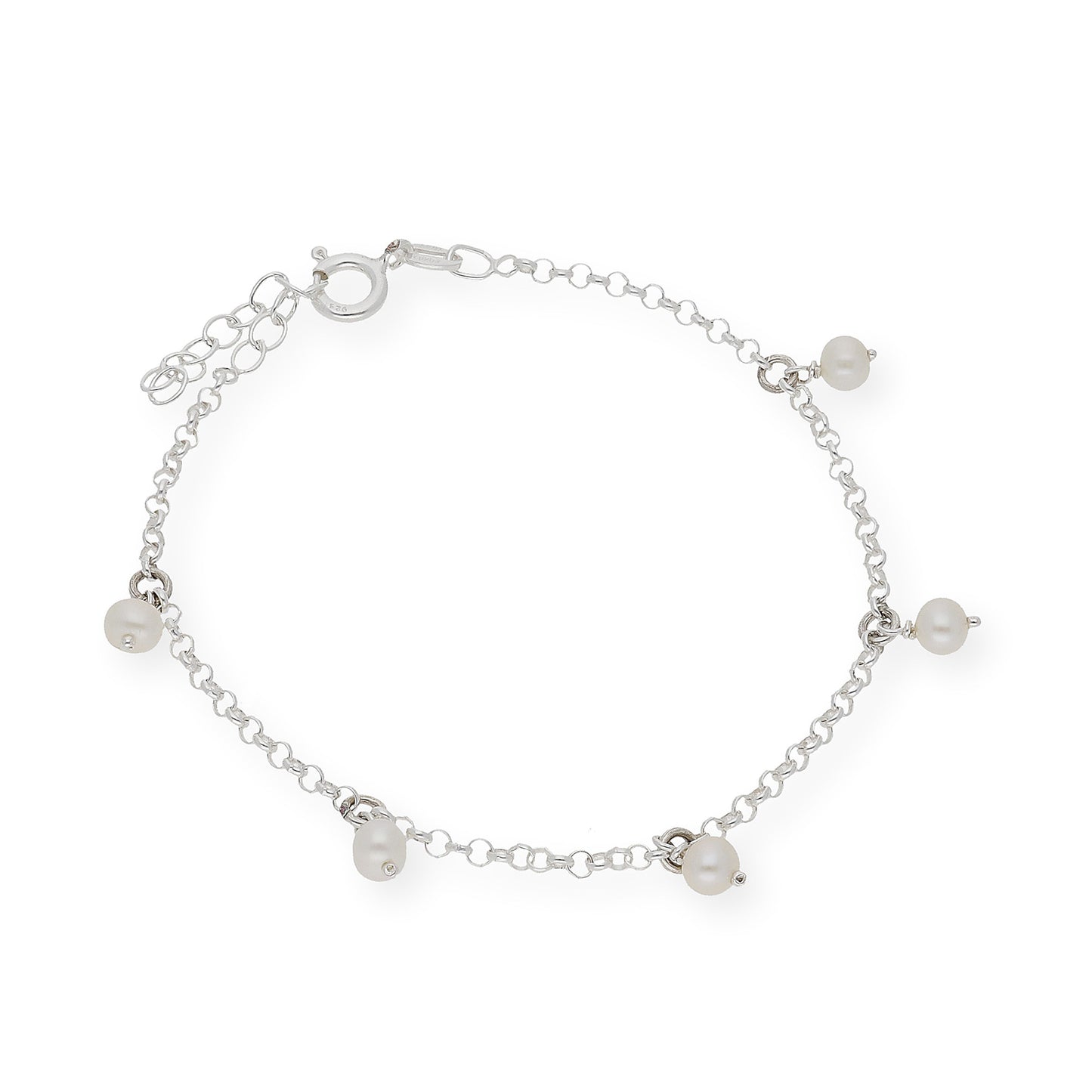 Pulsera de Perlas de Agua Dulce en Plata de Ley 925