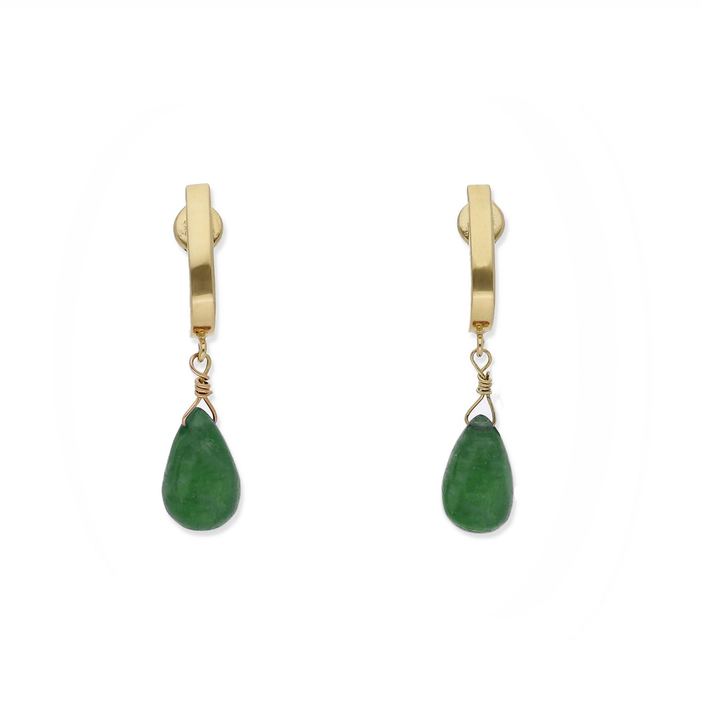 Pendientes Katia en Oro Amarillo 18K con Esmeraldas
