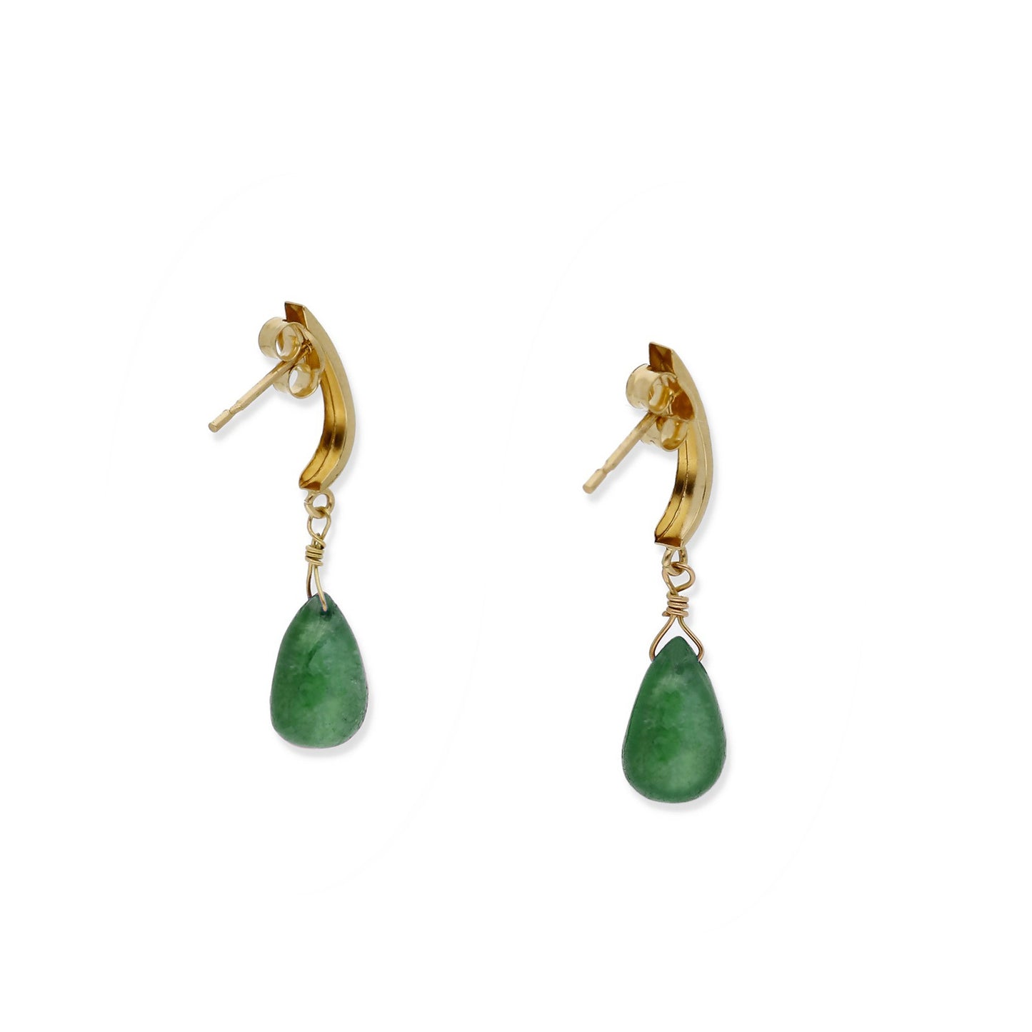 Pendientes Katia en Oro Amarillo 18K con Esmeraldas