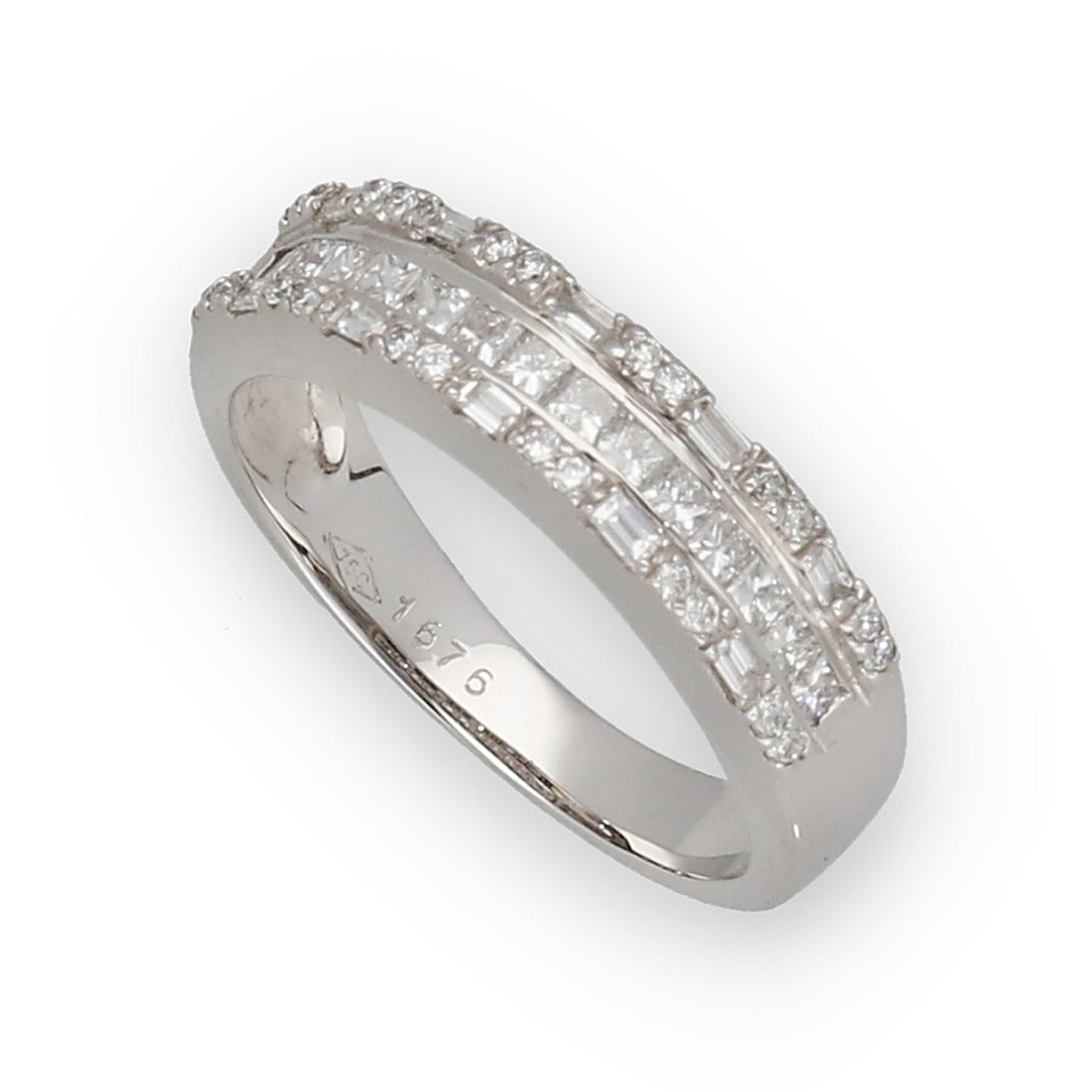 Anillo de compromiso Itziar en Oro Blanco 18k y Diamantes
