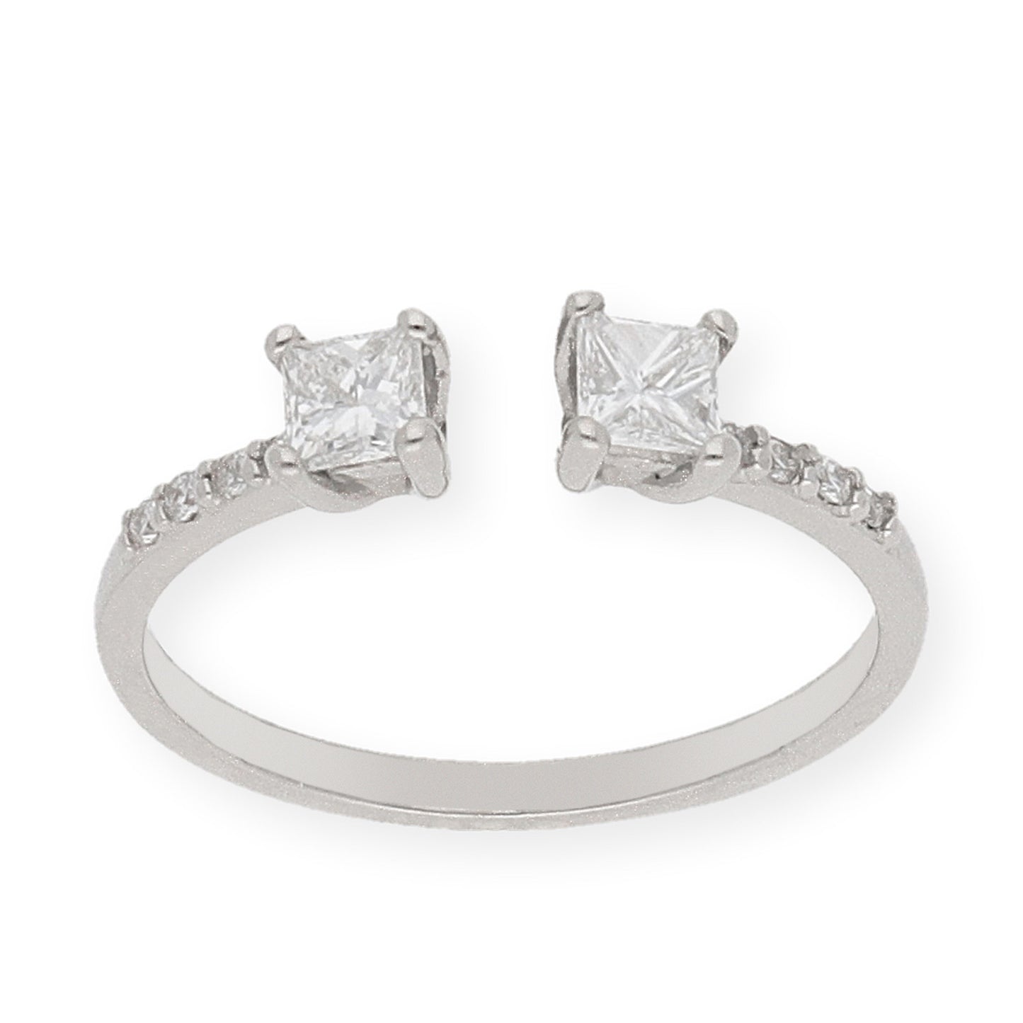Anillo Uriel Oro Blanco 18k y Diamantes