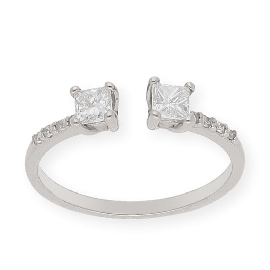 Anillo Uriel Oro Blanco 18k y Diamantes