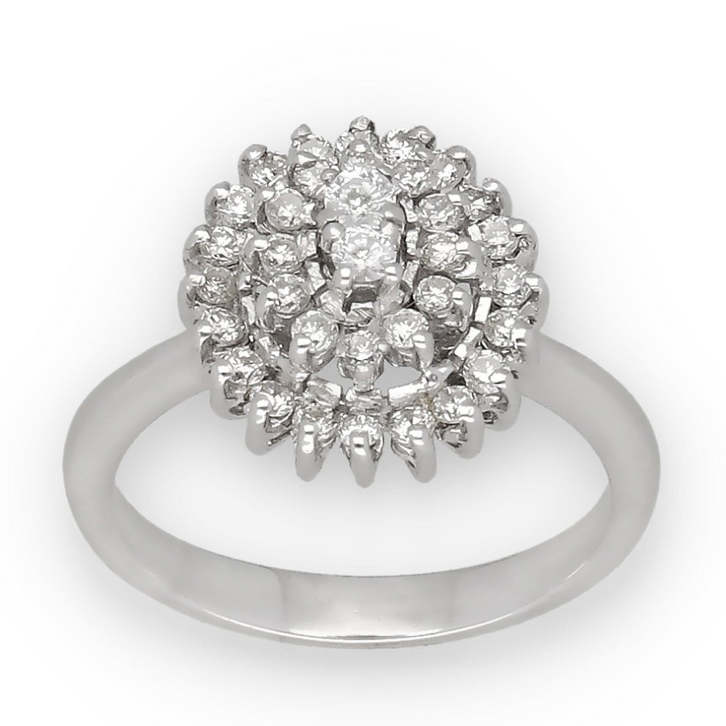 Anillo Begoña en Oro Blanco 18k y Diamantes