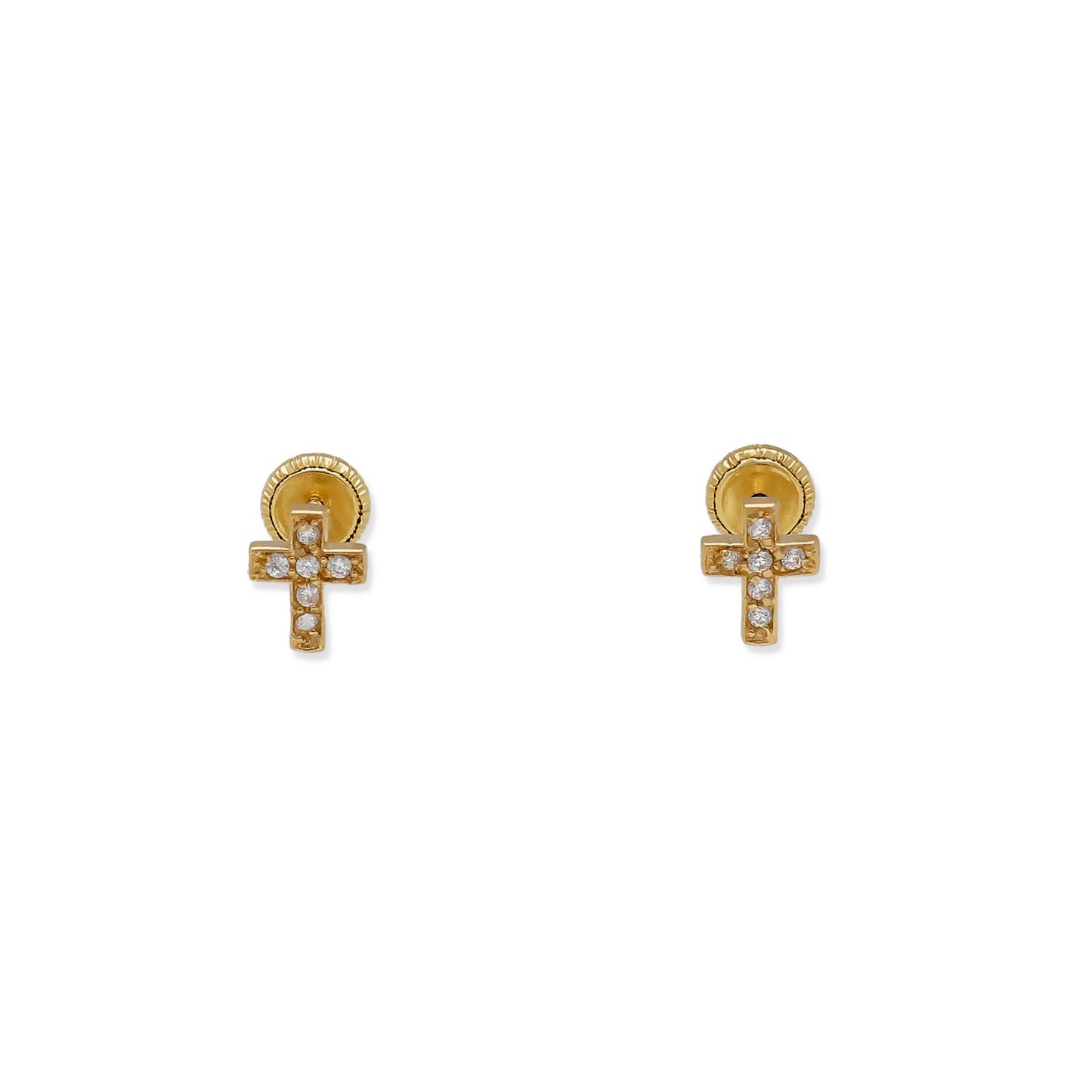 Pendientes Celeste en Oro Amarillo 18 K con Ciconitas