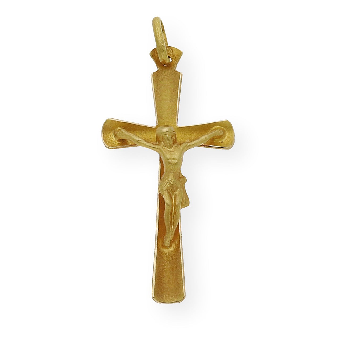 Cruz de Comunión con Cristo en Oro 18k