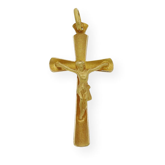 Cruz de Comunión con Cristo en Oro 18k