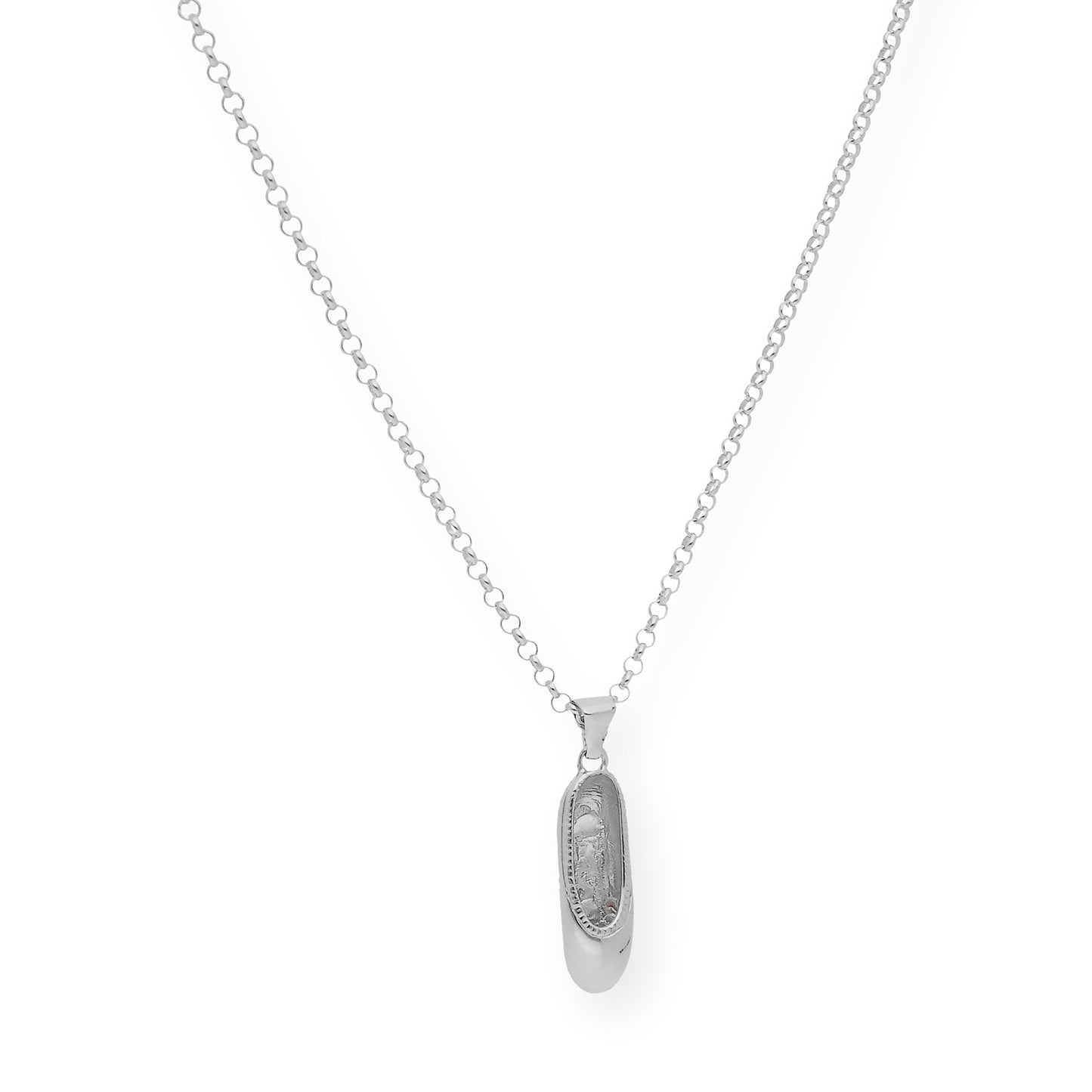 Collar con Colgante Zapatilla de Ballet en Plata de Ley 925