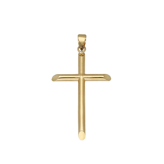 Cruz Lisa Mod Ortodoxa mediana en Oro 18k