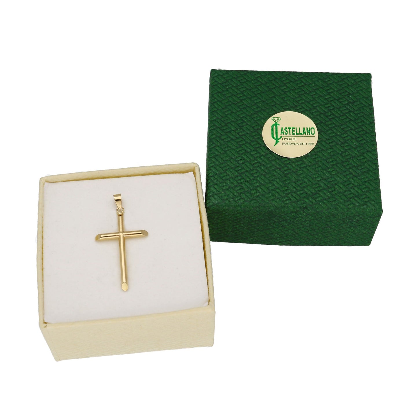 Cruz Lisa Mod Ortodoxa mediana en Oro 18k