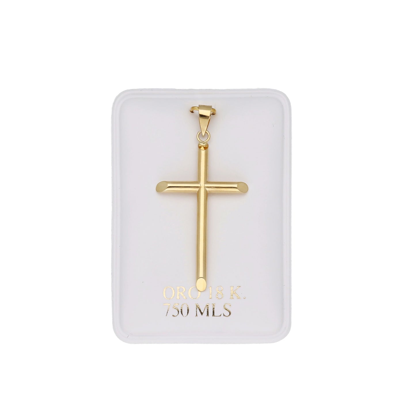 Cruz Lisa Mod Ortodoxa mediana en Oro 18k