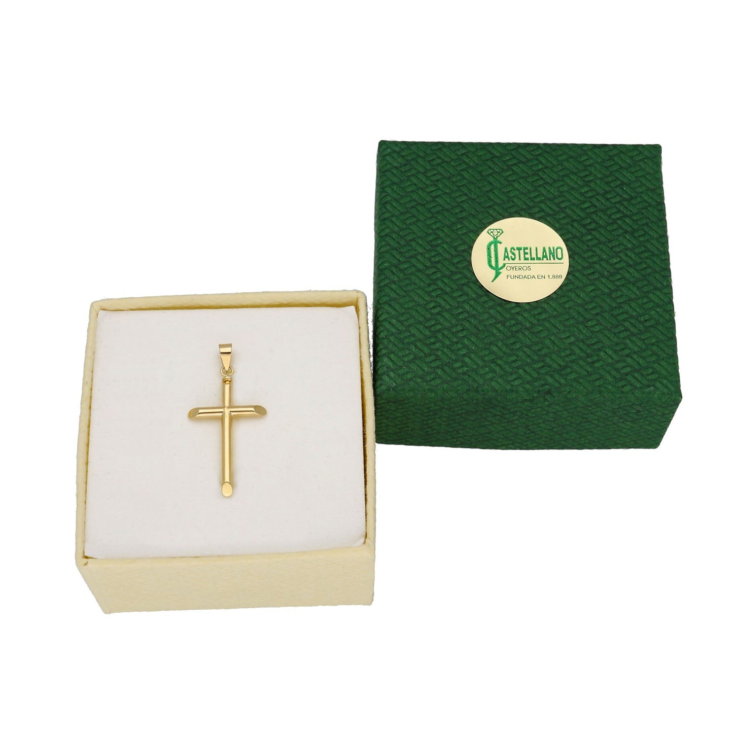 Cruz Lisa Mod Ortodoxa Pequeña en Oro 18k