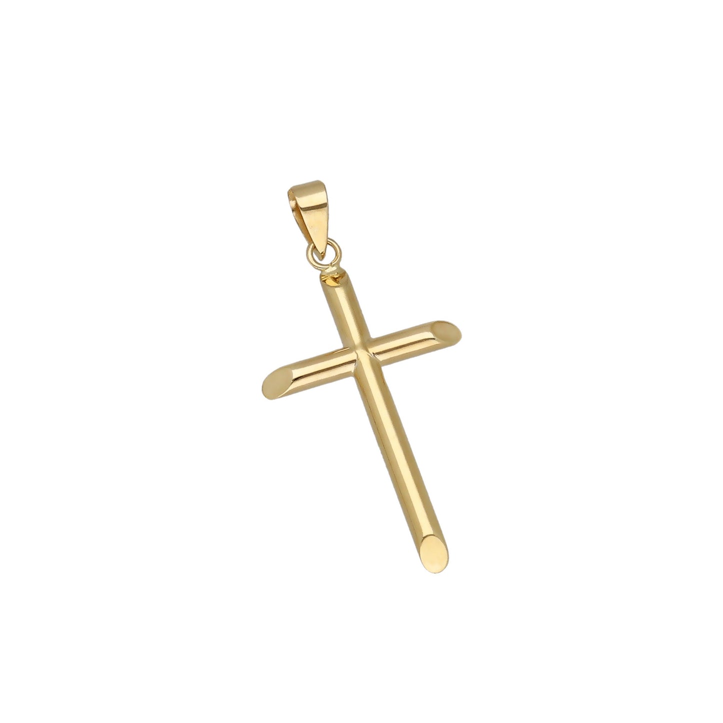 Cruz Lisa Mod Ortodoxa Pequeña en Oro 18k