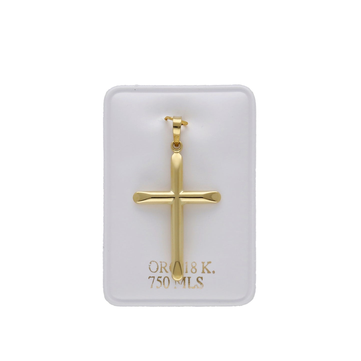 Cruz Lisa Tabular Puntas Planas Oro 18k