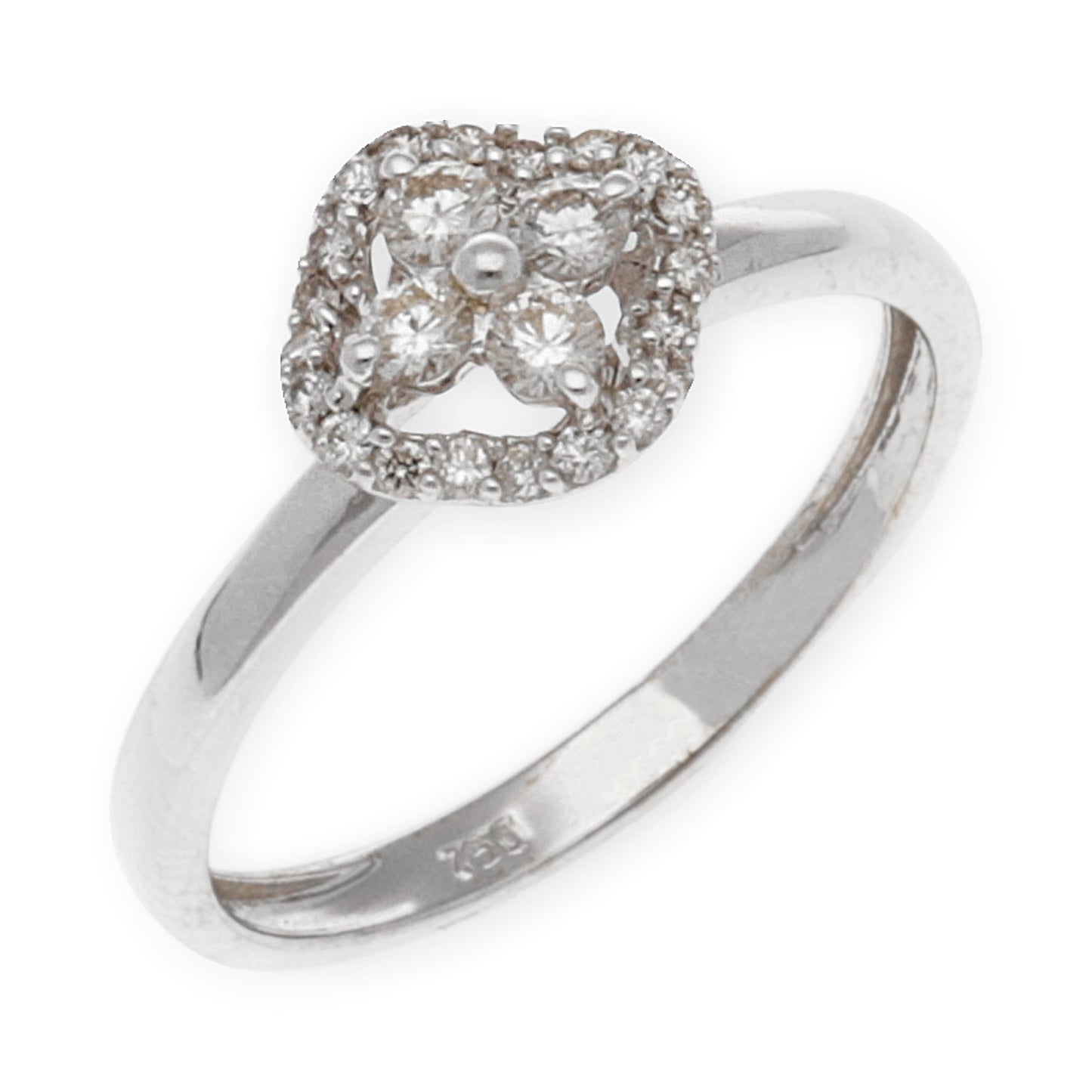 Anillo Blanca de Compromiso en Oro Blanco 18k con Diamantes