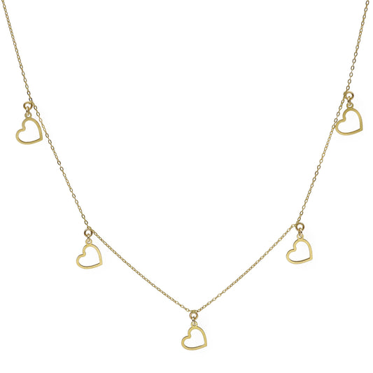 Gargantilla Love on Air en Oro 18k con Diseño de Corazones